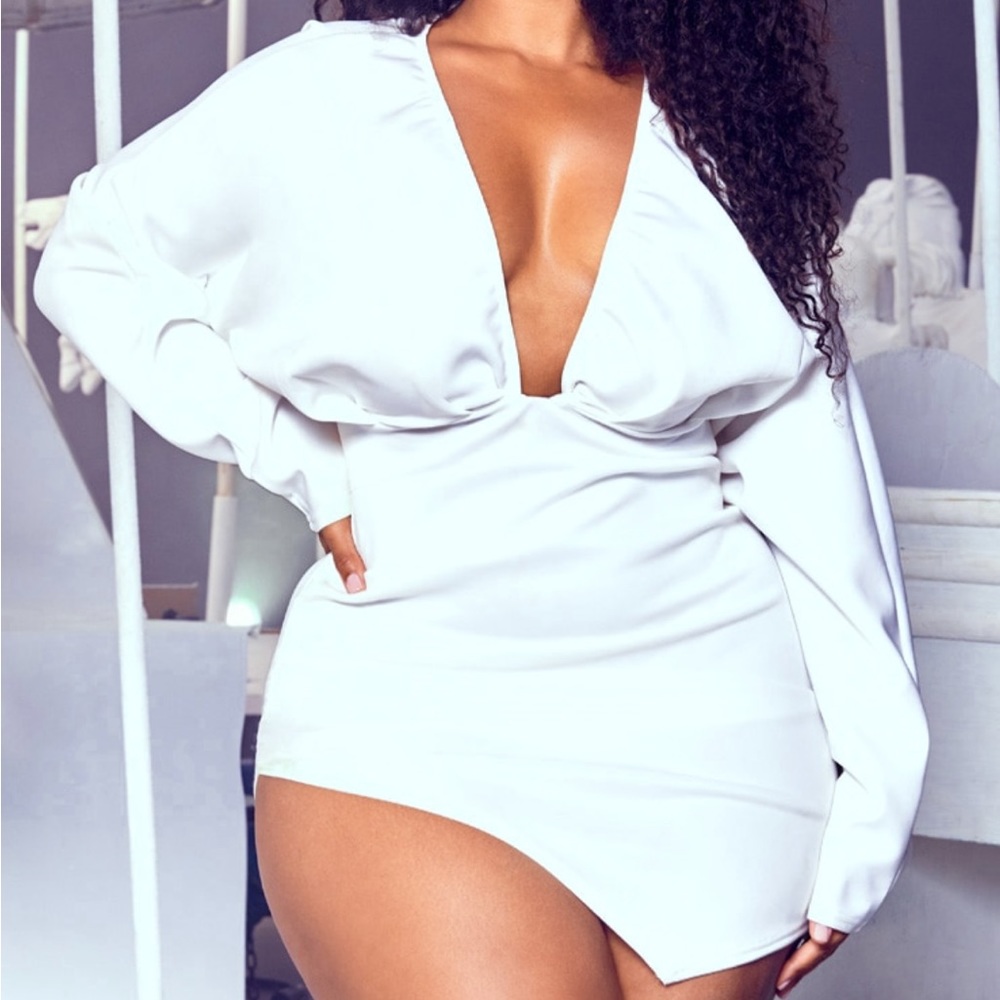 White Asymmetrical pretty little thing dress